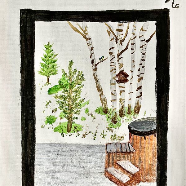 „Widok z Silnej”; tech.: farby akrylowe