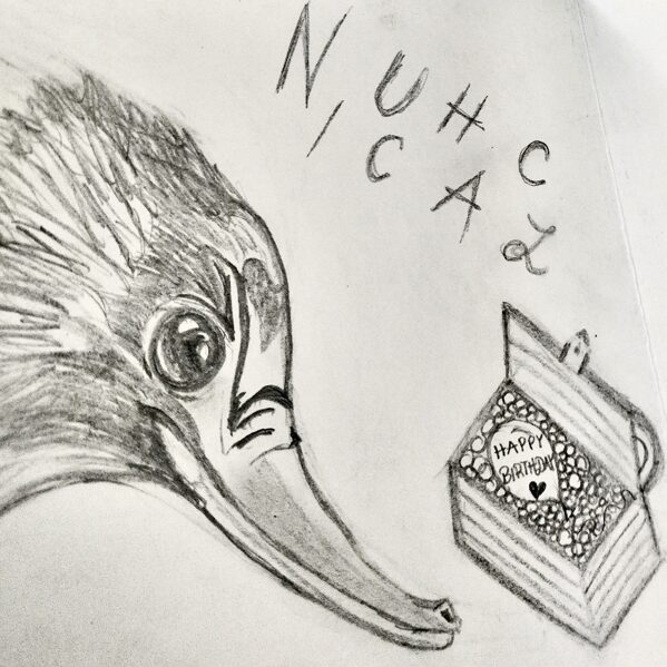 „Niuchacz”; tech.: ołówek 