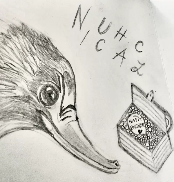 „Niuchacz”; tech.: ołówek 