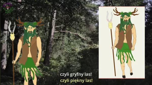 „Projekt postaci animowanej Leszego w 2D użyty do filmu pt. „Dziecięcy Apel Przyrodniczy” 